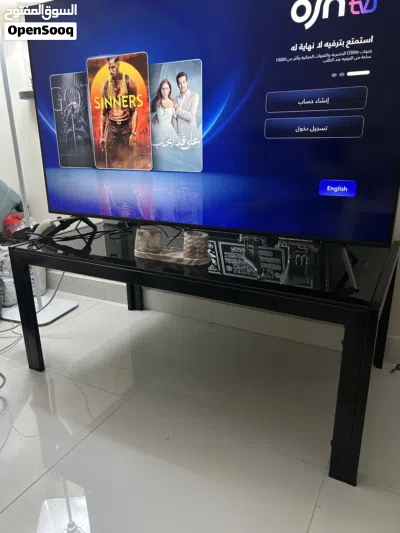Tv table glass metal 3