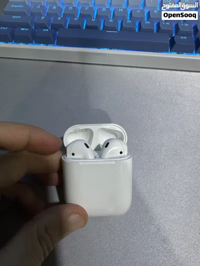 سماعات أبل إيربودز الجيل الثاني أصلية (Apple AirPods Gen 2) مع كفر حماية 2