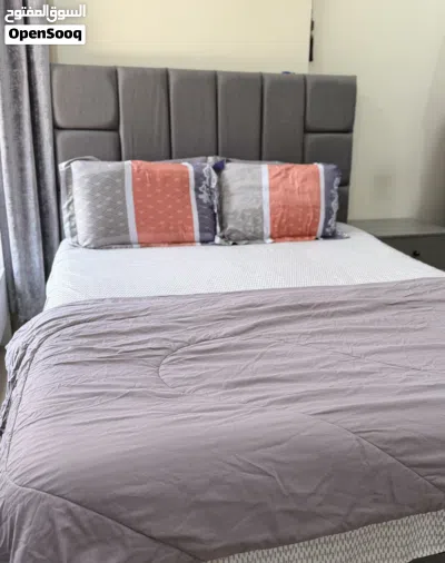 Bedset for sale bed (160x200) 4 door spacious wardrobe with a side table 3