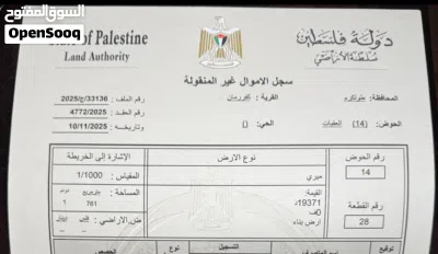 اراضي للبيع في فلسطين/طولكرم/كفر رمان 2
