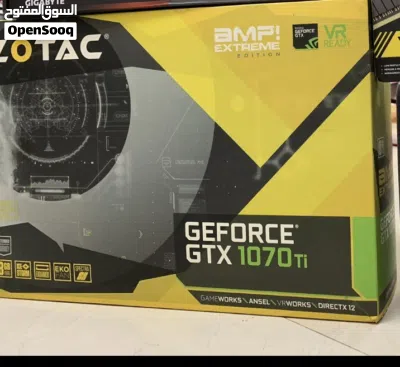 للبيع كرت شاشة GTX 1070 Ti AMP من شركة ZOTAC + رامات جيمنج من شركة كورسير DD3 2