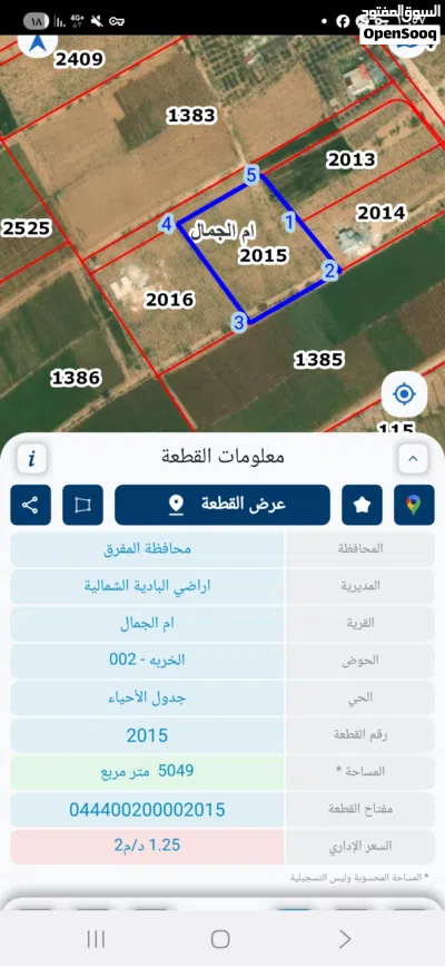 للبيع ارص سكنيه مدخل أم الجمال 5 دونم بسعر مغري 2
