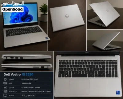 Dell Vostro 15 3520 Intel Core i7-12th Gen 16GB RAM 512GB SSDNVIDIA GeForce MX550 3