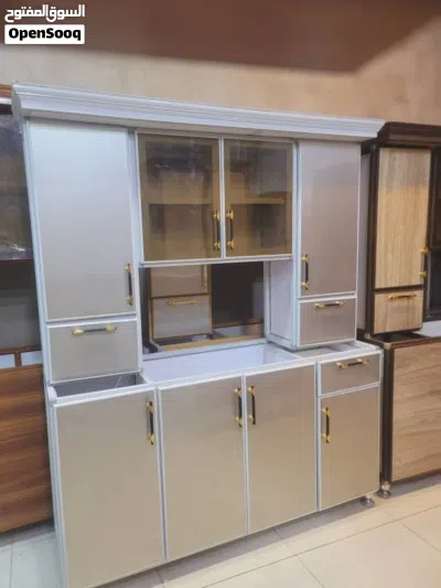 مطابخ المنيوم حديثه بجميع انواعه وتفصول حسب الطلب مقسات متعدده هاذه المقاس متر وستين 3