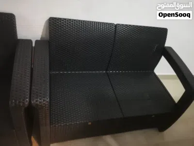 طقم كنب بلاستيك للحدائق وعجله هوائيه 3