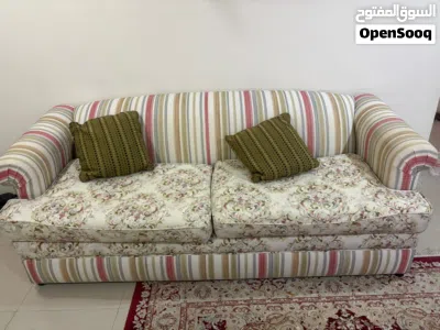Seven seater sofa set with 6 cushions, one teapoy and four side tables Negotiable 3