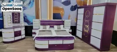 غرف نوم بسعر 300الف فقط تصميم تركي ملكي شغل محلي طلا ناري ضد الخدوش قابل الفك والترك 4