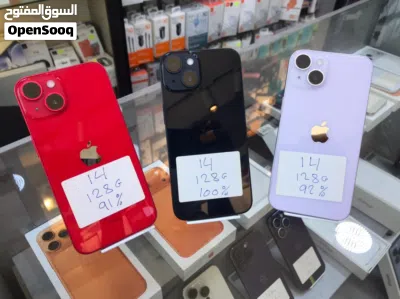 i phone 14 128 gb used black red purple 2