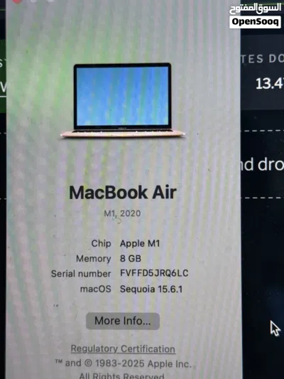 Macboon air m1 like new 2020 2