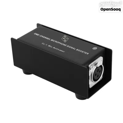 Dynamic Microphone Amplifier black XLR microphone محسن صوت يركب بين المكسر والمايكروفون 4