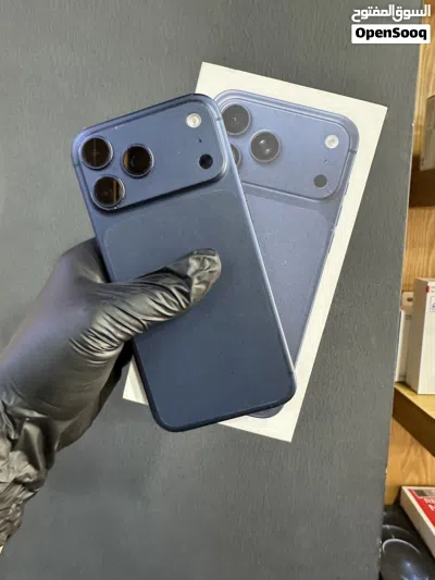 iPhone 17 pro max 256 gb blue Arabic version battery health 100% box available 9 months warranty . 2