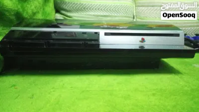 Good PlayStation 3 with blue controller and cables 3