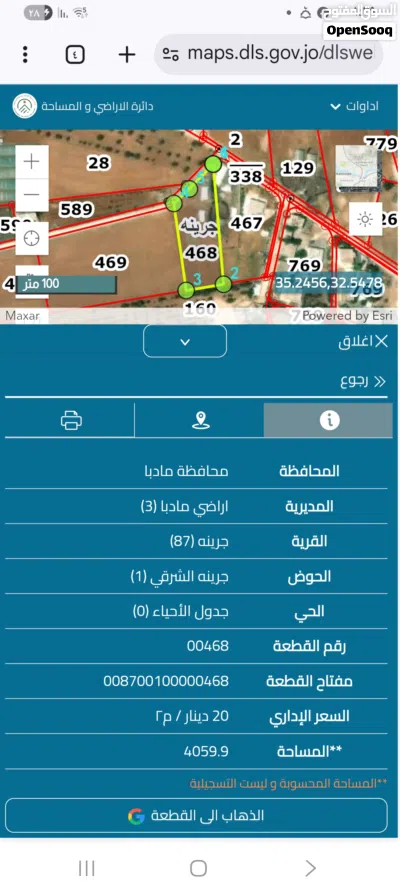 للبيع 4 دونم في جرينه حوض جرينه الشرقي قطعه مميزه 3