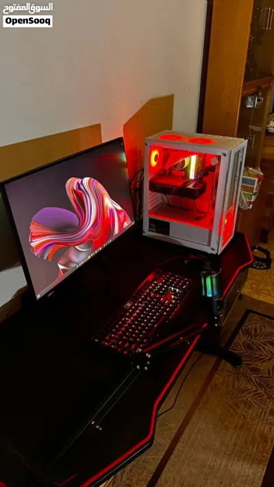 كمبيوتر تجميعة سيت أب قيمنك كامل للبيع بسعر مناسب RTX 4060 Ti / i7 12700 / RAM 64 / شاشة 27 3