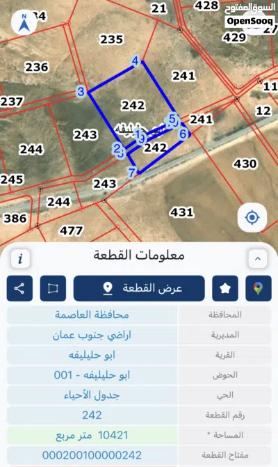 أرض استثمارية من أراضي العاصمة جنوب عمان 2