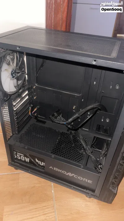 كيس قيمنق فارغ + باورسبلاي Gaming case 4 RGB FAN + power supply 550W 3