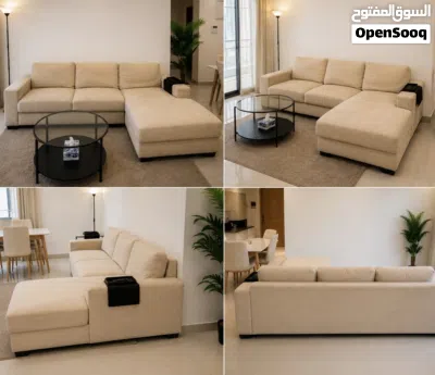 L-shape sofa couch in excellent condition للبيع كنبه نظيفه 2