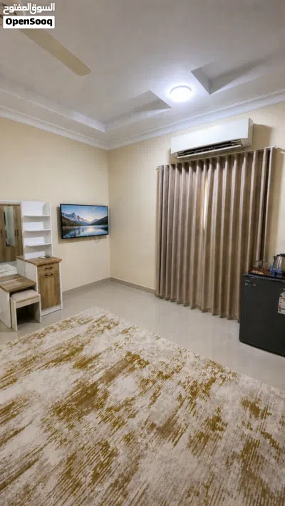 توفر ستيديو مفروشه قمه النضافه لاايجار اليوم والشهري العامراتProvides a furnished, clean studio for 4