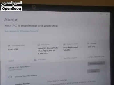 كمبيوتر جيمنج لا يخدعك شكله مع الشاشه بمعالح i7 و كرت GTX1050TI ووندوز 11 برو 4