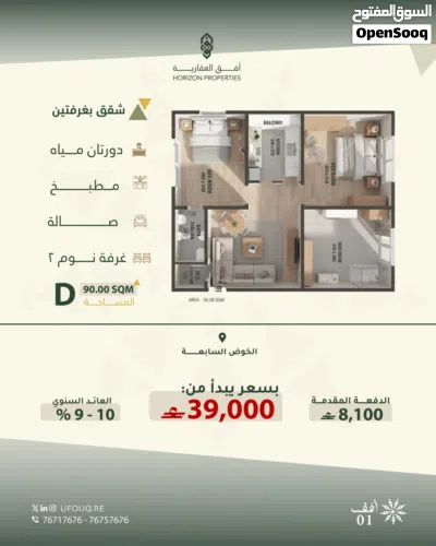 شقق للتملك و الإستثمار في الخوض السابعة 2