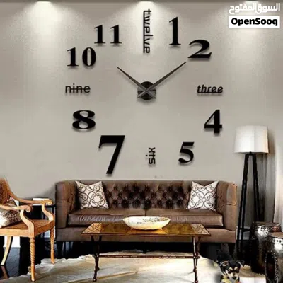 ساعة حائط مودرن سوداء – تصميم ديكوري فاخر للمنازل 3