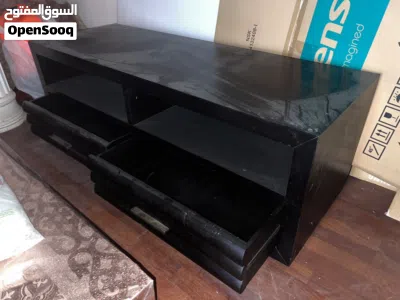 Black TV Stand TV cabinet Floor lamp Floor table 2