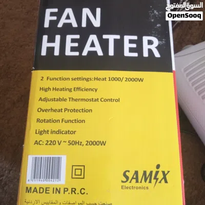 دفاية كهربائية SAMIX Fan Heater 2000W جديدة بالكرتونة 2