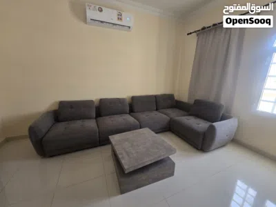 L shaped detachable sofa with rotating tea table 3