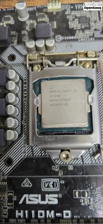 معالج و لوحة أم i3 6100-Asus H110 2