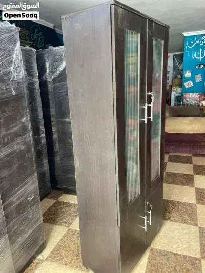 دولاب مكتبي - الخامة MDF محمل (مش ميلامين - ولا فيبر - ولا تبن) - طول 2 متر - عرض 80سم - عمق 4 2