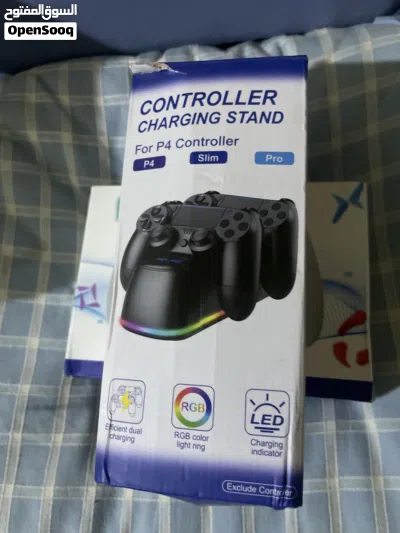 يد شبه الps5 مرتبة وحدة تحكم لاسلكية متوافقة مع PS4/PS4 Slim/PS4 الكمبيوتر، ذات اهتزاز مزدوج، 4