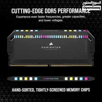 CORSAIR Dominator Platinum RGB DDR5 RAM 32GB (2x16GB) 6000MHz CL30 Intel XMP iCUE 3