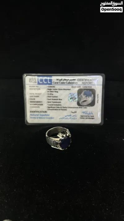 Silver Ring with Blue sapphire 2