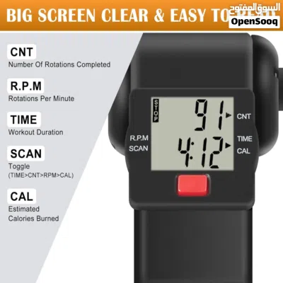 جهاز تمرين منزلي صغير قابل للطي مزود ببدالات وشاشة LCD 3