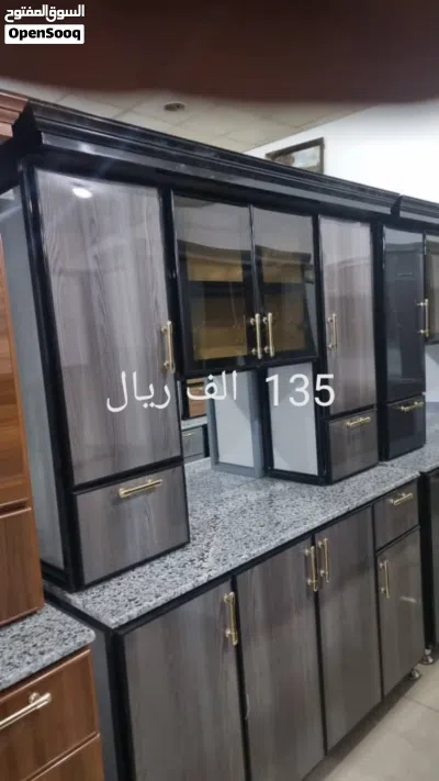 دولاب مطبخ المنيوم و رخام 4