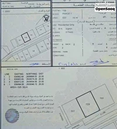 أرض سكنية للبيع في مطرح حي السعد (مساحة الأرض : 520 م) 4