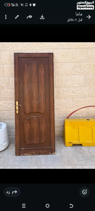 أبواب خشب صولد بحاله ممتازه مع الحلق ومع الايادي والزرافيل عددهم 2لا يوجد فيهم أي خدوش او كسور 3