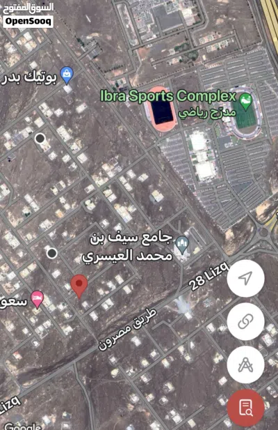 أرض سكنيه للبيع في ولايةً ابرا قريبه من المستشفى المرجعي ومجمع ابراء الرياضي وجامع الفليج 2