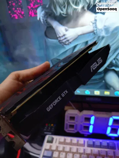 كارت شاشة gtx 1050 ti نسخة الكيمنك مستخدم اصلي ماركة اسوس asus براند معروف نسخة اصلية غير مجدد 2
