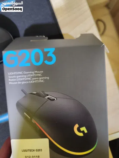 ماوس لوجيتك g203 8000 dpi مع كيبورد feex بحالة ممتازة 3