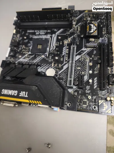 لوحة ام احترافية asus TUF Gaming b450 + مبرد ستوك am4 4