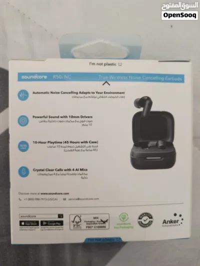 سماعات Soundcore R50i NC الأصلية لاسلكية بالكامل — عزل ضوضاء وراحة للاستخدام اليومي 2