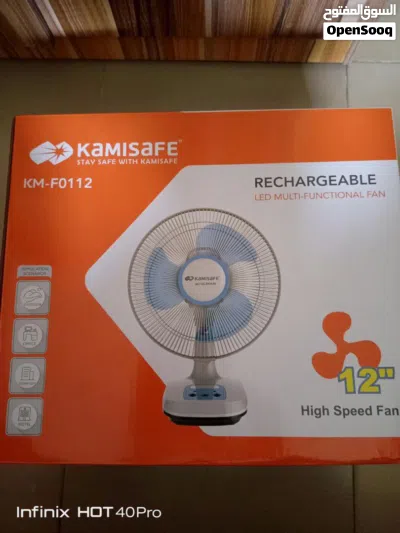مروحة كامي سيف (KM-F0112) قابلة للشحن سرعة عالية وجودة ممتازة. 4