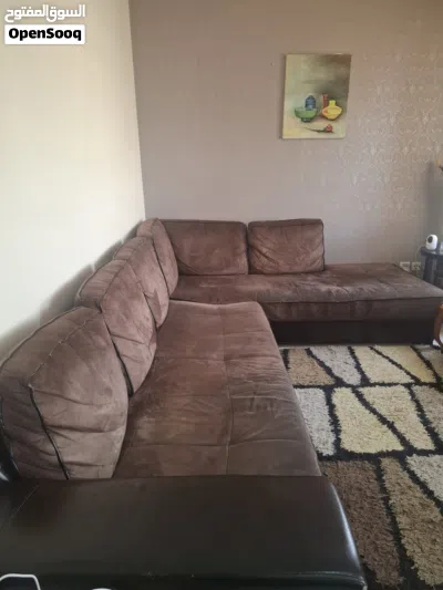 L-Shaped Solid Wood Sofa - نبة زاوية (L-Shape) خشب صلب 4