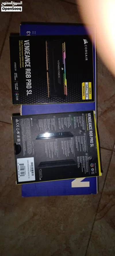 رامات rgb Ram Corsair 32g شبه جديد وكاله استخدام لايذكر مكفول سرعه عاليه 3600mhz 2