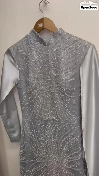 فستان شك خرز فضي 4