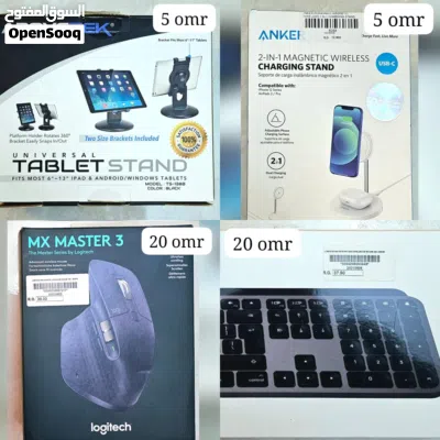 Anker magsafe charger, tablet stand, MX master 3