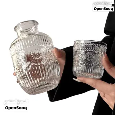 قاروره زجاج كريستال مع كاسه ثقيل بس بديناررررر 3