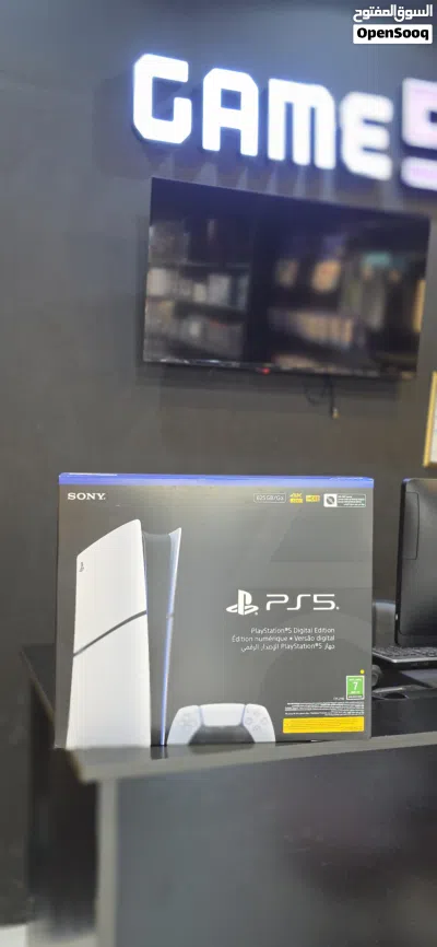 بلاي ستيشن 5 سليم الإصدار الرقمي 825 جيجابايت PS5 console slim digital edition 3