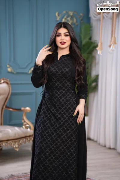 مخور نسائي خامة ستارة + لينن جوانب حبل سواد فاحم فري سايز لحد 85 كيلو متوفر درزن ومفرد 3
